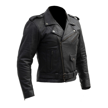 Kurtka skórzana BROGER ROCKER BLACK czarny