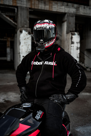 Bluza REBELRUSH NIGHTGLOW ZIP czarny