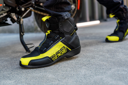 Buty motocyklowe krótkie Shima Edge Vent Men czarny-zółty fluo