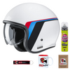 Kask otwarty HJC V30 OSOR WHITE biały czerwony niebieski czarny