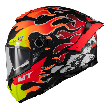 Kask integralny MT THUNDER 4 SV YAMANAKA 2024 czerwony żółty czarny