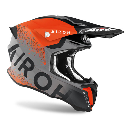 Kask cross AIROH TWIST 2.0 BIT ORANGE MATT pomarańczowy fluo szary czarny