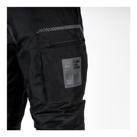 Spodnie tekstylne OZONE FLOW BLACK czarny