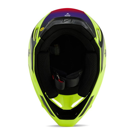 Kask cross FOX V1 FLORA YELLOW żółty fluo