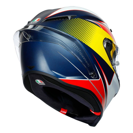 Kask integralny AGV CORSA R SUPERSPORT BLUE/WHITE/RED niebieski czerwony żółty biały