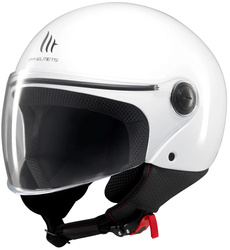 Kask otwarty MT STREET S SOLID GLOSS PEARL WHITE biały