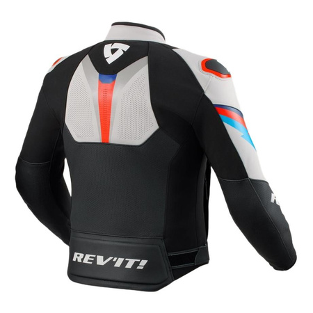 Kurtka skórzana REVIT QUANTUM 3 BLACK/LIGHT GREY czarny szary