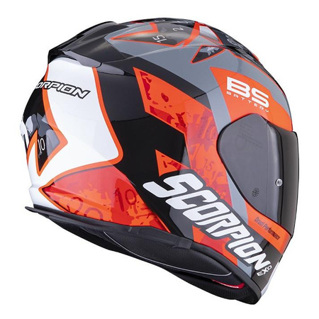 Kask integralny SCORPION EXO-491 FABIO 20 REPLICA 2020 czarny czerwony szary biały
