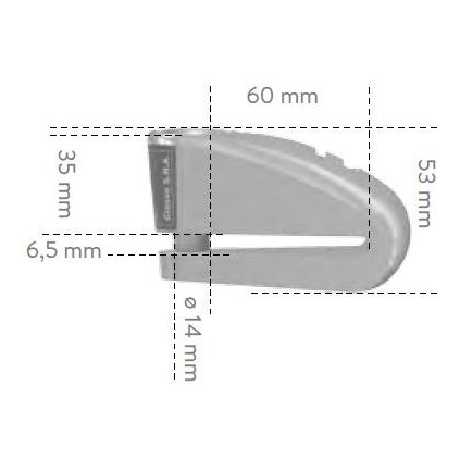 Blokada na tarczę hamulcową AUVRAY B-LOCK 14 INOX STEEL srebrny