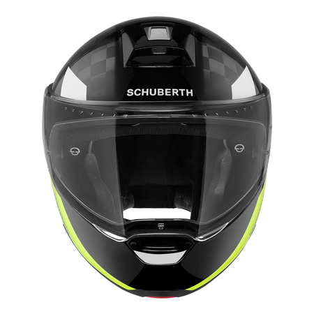 Kask szczękowy SCHUBERTH C4 PRO CARBON ECE AVIO YELLOW czarny żółty fluo biały