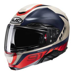 Kask szczękowy HJC RPHA 91 RAFINO GREY/RED granatowy czerwony szary beżowy
