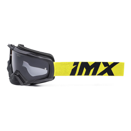 Gogle motocyklowe IMX DUST BLACK MATT/FLUO YELLOW SZYBA DARK SMOKE + CLEAR czarny żółty fluo