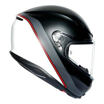 Kask integralny AGV K6 MINIMAL BLACK/WHITE/RED czarny szary czerwony biały