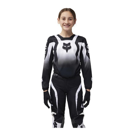 Bluza cross dziecięca FOX JUNIOR 180 LEAN BLACK/WHITE czarny biały
