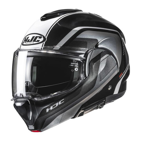 Kask szczękowy HJC F100 REFF BLACK/WHITE czarny biały