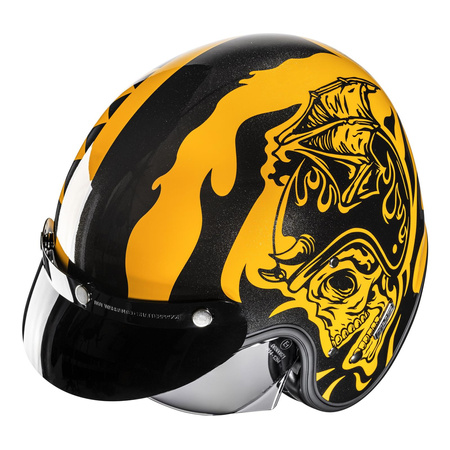 Kask otwarty HJC V31 FLAME YELLOW/BLACK żółty czarny