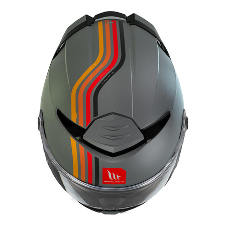 Kask integralny MT THUNDER 4 SV MIL MATT GREY szary czerwony