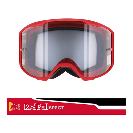 Gogle motocyklowe RED BULL SPECT STRIVE RED SZYBA CLEAR FLASH/CLEAR czerwony