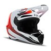 Kask cross FOX V3 MAGNETIC WHITE biały czerwony