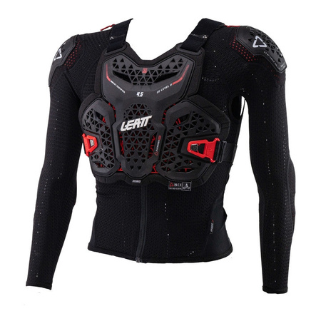Koszulka z ochraniaczami dziecięca LEATT 4.5 HYBRID JUNIOR BLACK czarny