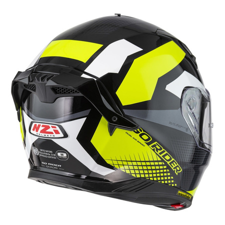 Kask integralny NZI GO RIDER STREAM DUO QUADRI BLACK GREY YELLOW czarny szary żółty