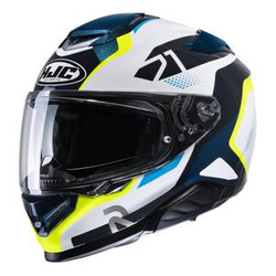 Kask integralny HJC RPHA 71 HAPEL BLUE/YELLOW niebieski żółty fluo biały czarny