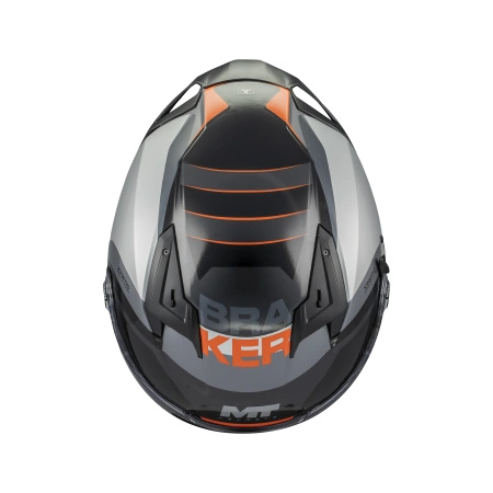 Kask integralny MT BRAKER SV INCEPTION ORANGE/SILVER/GREY pomarańczowy srebrny czarny