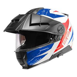 Kask szczękowy SCHUBERTH E2 ECE EXPLORER BLUE niebieski czerwony biały