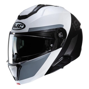 Kask szczękowy HJC I91 BINA GREY/WHITE biały czarny szary