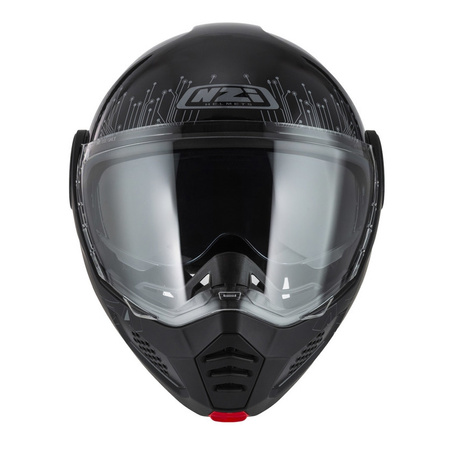 Kask szczękowy NZI MINIMOD META BLACK SILVER czarny srebrny