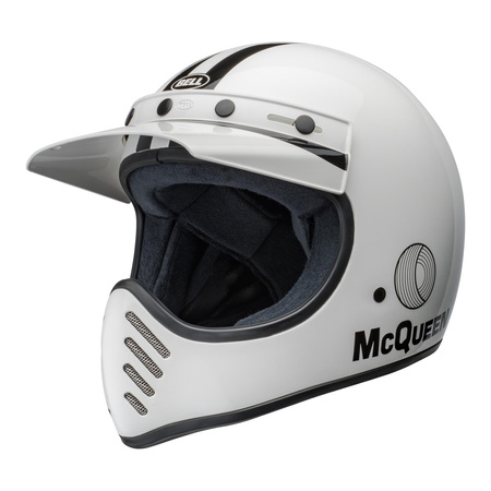 Kask cross BELL MOTO3 ECE6 SMQ AGS WHITE/BLACK biały czarny