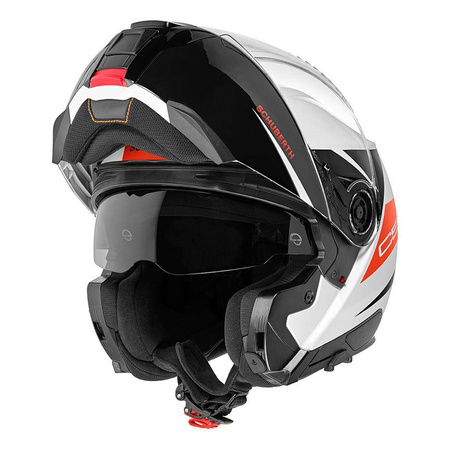 Kask szczękowy SCHUBERTH C5 ECE ECLIPSE RED biały czarny czerwony