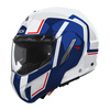 Kask szczękowy AIROH MATHISSE II GENIUS BLUE RED GLOSS niebieski biały czerwony