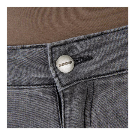 Jeansy motocyklowe damskie OZONE ROXY LADY WASHED BLACK czarny