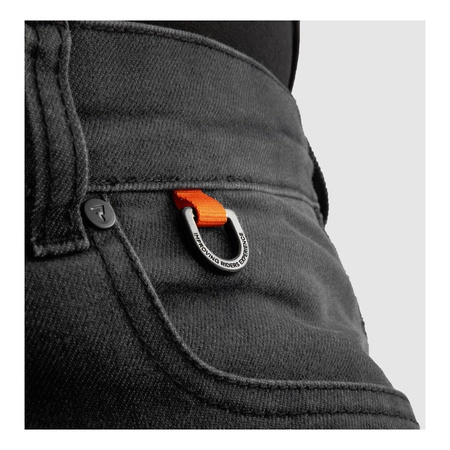 Jeansy motocyklowe REBELHORN REVOLT MONOLAYER BLACK czarny