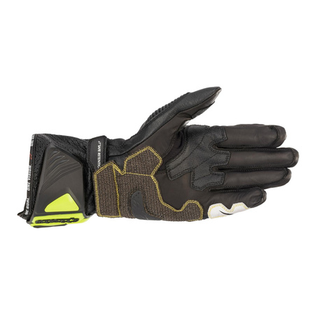 Rękawice sportowe ALPINESTARS GP TECH V2 BLACK/FLUO YELLOW/WHITE/FLUO RED czarny żółty fluo biały czerwony fluo