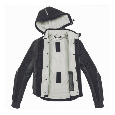 Bluza motocyklowa SPIDI HOODIE ARMOR H2OUT BLACK czarny