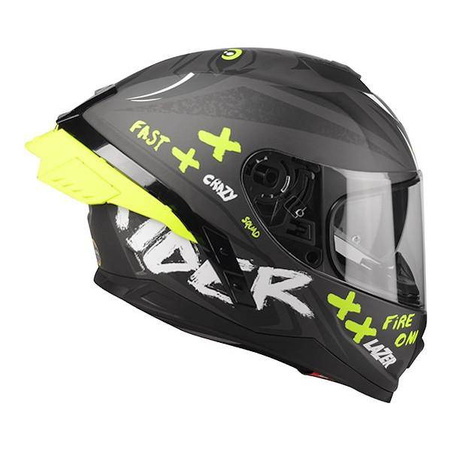 Kask integralny LAZER RAFALE SR RIDE ONI BLACK/GREY/YELLOW FLUO czarny szary biały żółty fluo