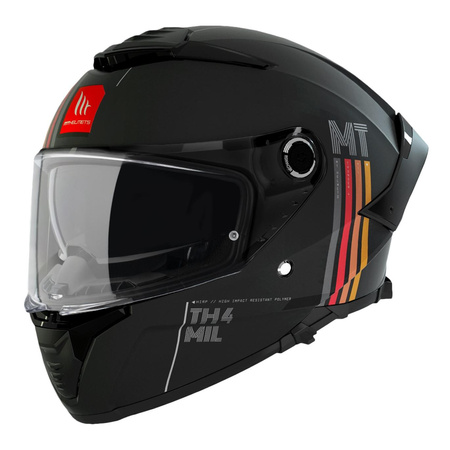 Kask integralny MT THUNDER 4 SV MIL MATT BLACK czarny czerwony żółty