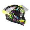 Kask integralny LAZER RAFALE SR CRAZY BLACK/MULTI czarny żółty fluo fioletowy czerwony niebieski zielony