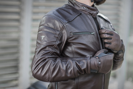 Kurtka skórzana SHIMA BLAKE BROWN brązowy