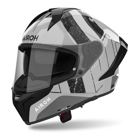Kask integralny AIROH MATRYX SCOPE LIGHT GREY biały szary czarny
