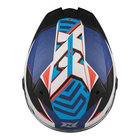Kask integralny AXXIS FENIX ESSENCE A7 GLOSS niebieski czerwony szary czarny