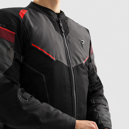 Kurtka tekstylna REBELHORN HIFLOW V BLACK/GREY/RED czarny szary czerwony