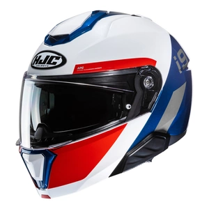 Kask szczękowy HJC I91 BINA WHITE/BLUE biały czerwony niebieski