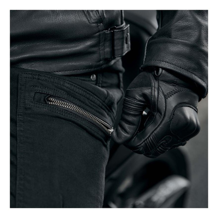 Jeansy motocyklowe REBELHORN URBAN III WASHED BLACK czarny