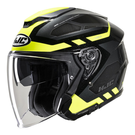 Kask otwarty HJC I30 ATON BLACK/YELLOW czarny żółty fluo