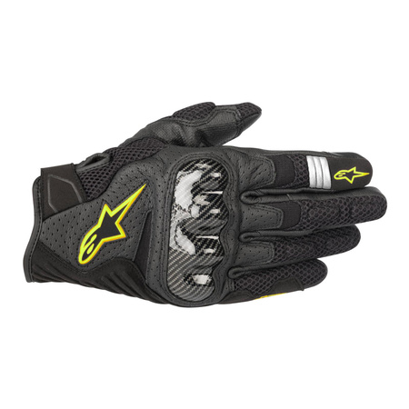 Rękawice miejskie ALPINESTARS SMX-1 AIR V2 BLACK/FLUO YELLOW czarny żółty fluo