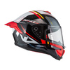 Kask integralny NZI WAKE STREAM STRIPES BLACK WHITE RED czarny biały czerwony