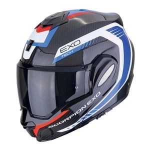 Kask szczękowy SCORPION EXO-TECH EVO CARBON COSY BLACK/BLUE/RED czarny czerwony niebieski